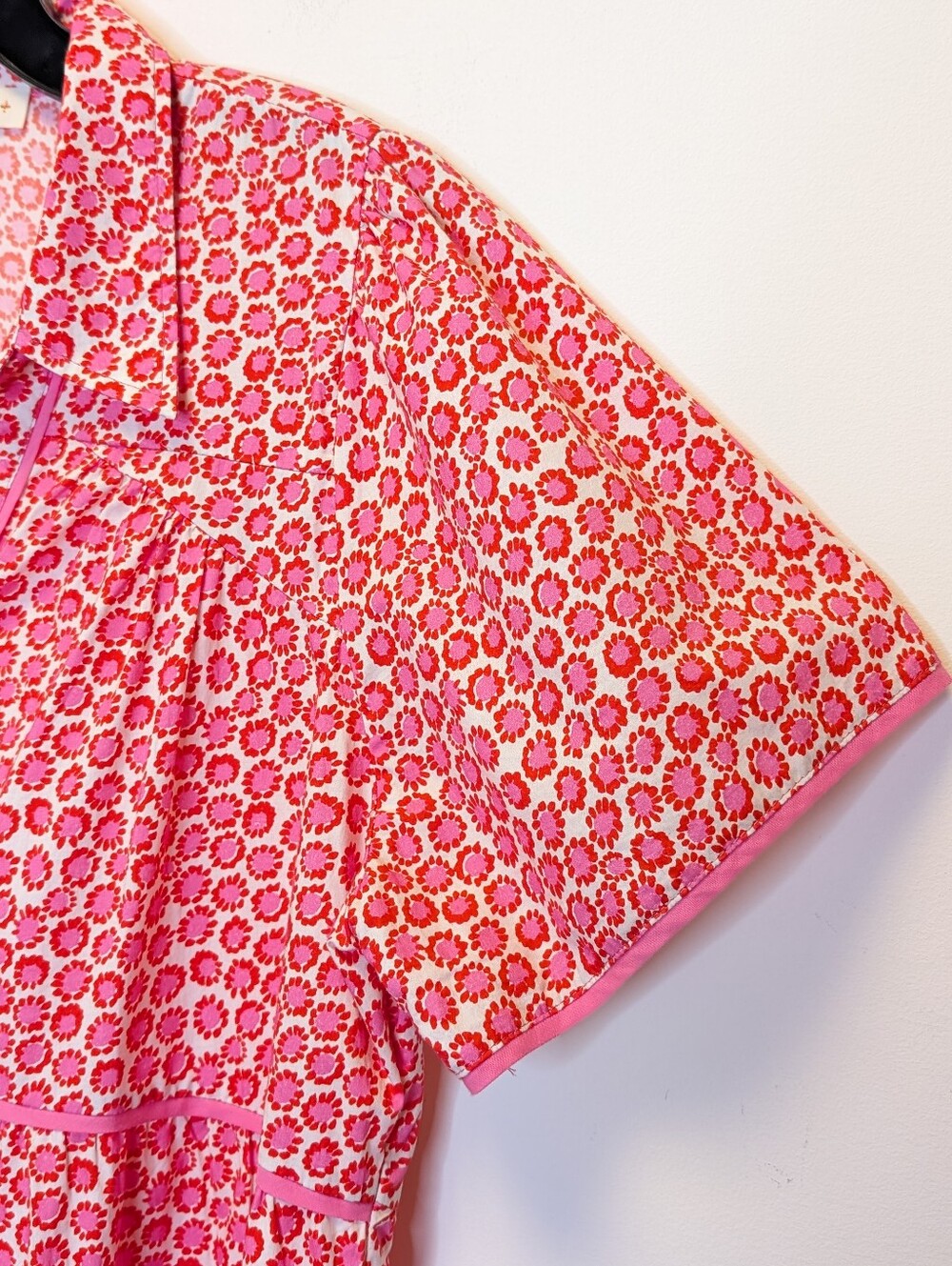 Umgee Pink Printed Collared Tiered Mini Dress - Picture 8 of 16